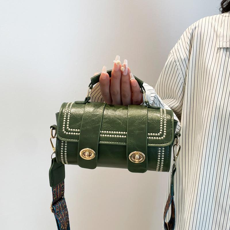 Retro Handbag Tubular Bag Simple Women's Commuter Shoulder Bag Fashion Trendy Crossbody Bag Minimal Tote Bag