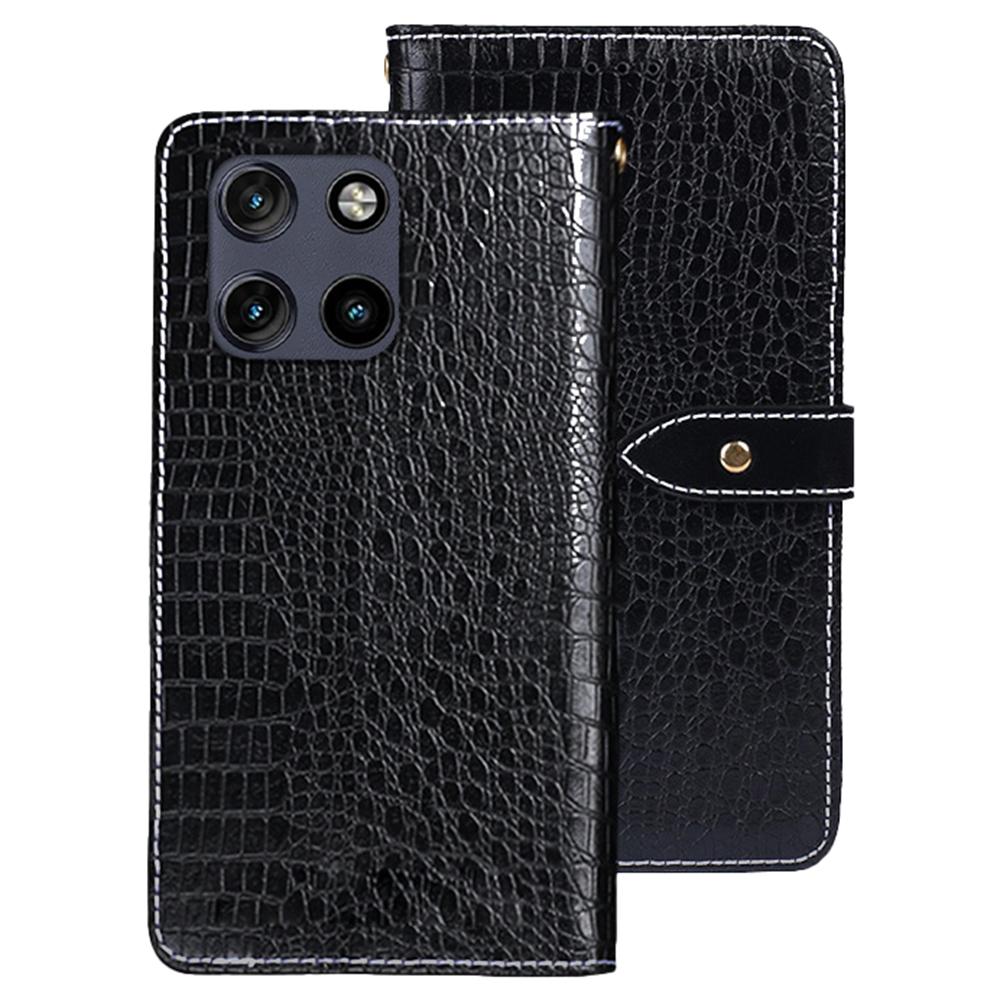 IDEWEI For Motorola Moto G Stylus 5G (2025) Case Crocodile Texture PU Leather Flip Phone Cover