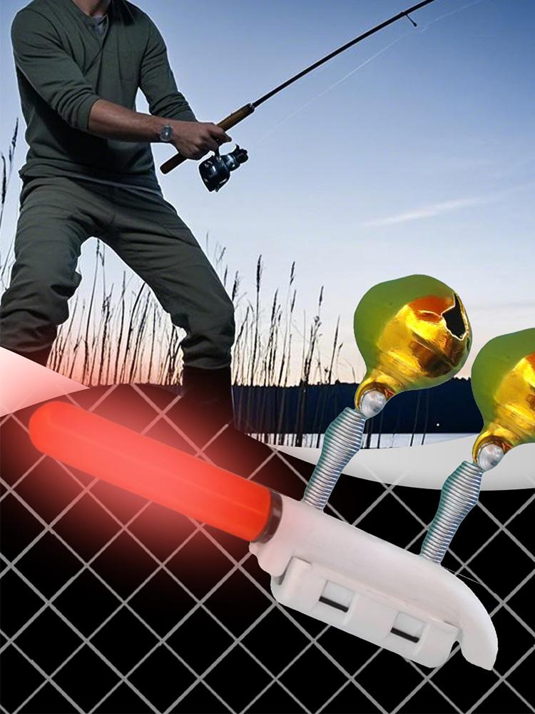 Clamp on Fishing Pole Light Fishing Rod Lights Waterproof Indicator Stable Rechargeable Night Fish Finder Lamp for Professionals