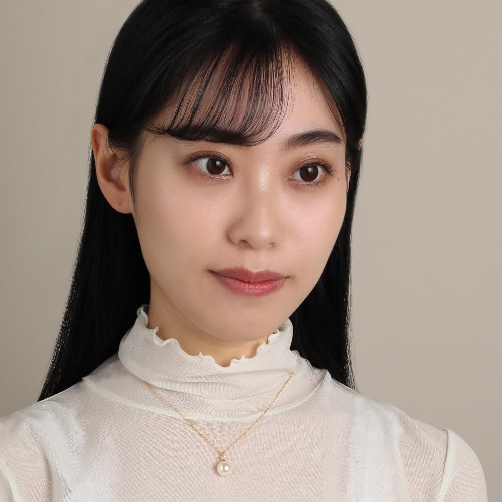 [VOTRE COUTURE] High-Quality Japanese-Made Pearl Necklace, Single Pearl Pendant, Cream White Silver, 10mm Pearl, 6-Month Brand Warranty