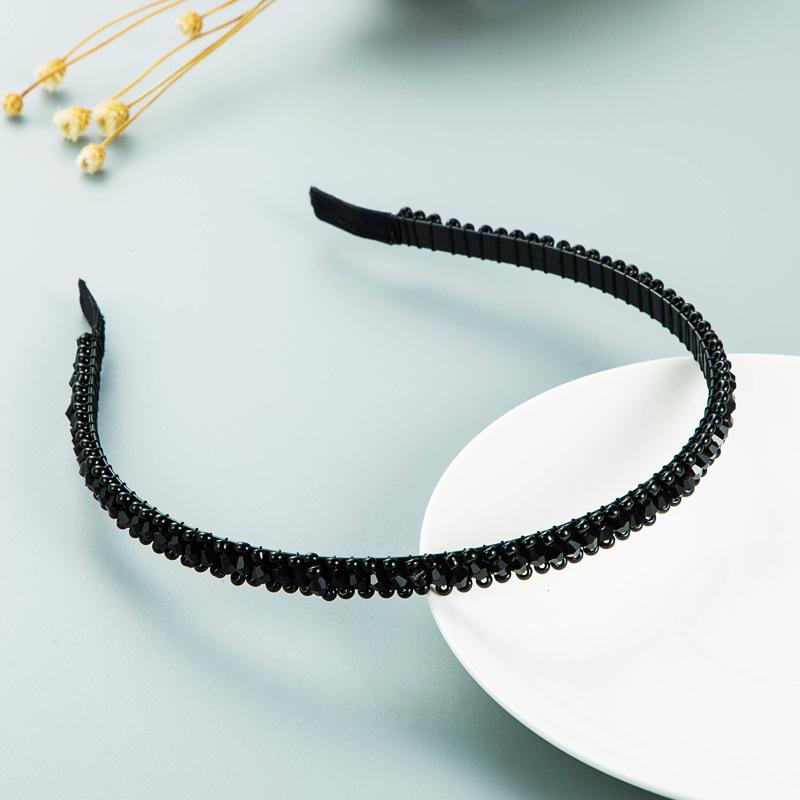 

Обруч для волос, индивидуальный простой головной убор с тонким краем, рыбная нить ручной работы, кристаллический головной убор для мытья лица OneSize