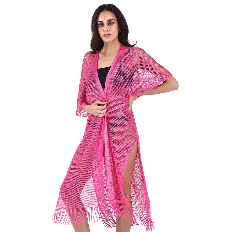 2024 European & American Women's Lace Swimsuit Cover-up Cardigan - Sexy Beach Sunscreen