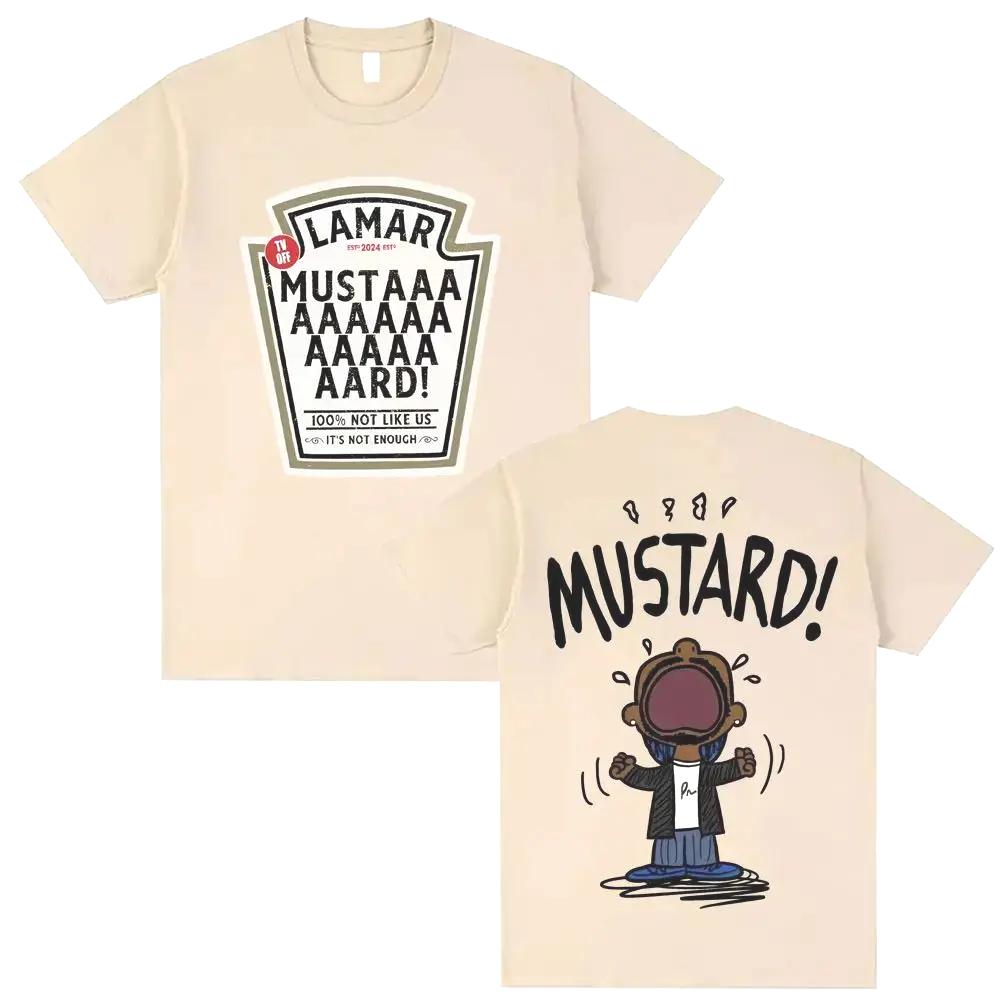 

Футболки унисекс Kendrick Lamar Mustard Футболка унисекс Harajuku Hip Hop с коротким рукавом Популярная музыка Футболка повседневная женская футболка M