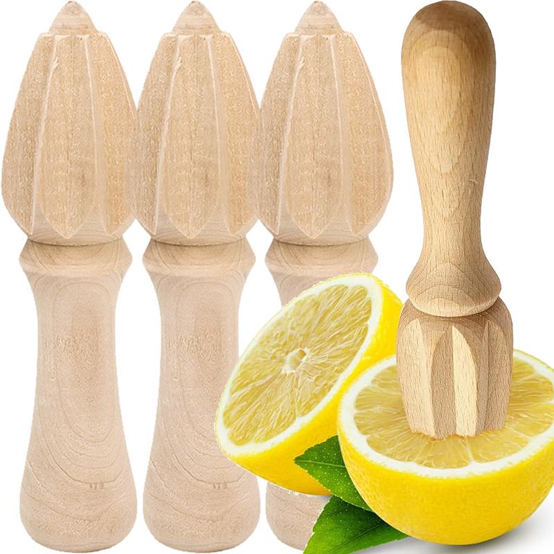 5/1pcs Wooden Lemon Juicer Hand Held Lemon Citrus Orange Quick Juicing Reamer Portable Wood Squeezer Kitchen Gadgets Fruit Tools