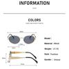 Exquisite Retro Oval Metal Frame Myopia Sunglasses Women and Men UV Resistant Glasses Travel Beach Protect Eyes 0 To -4.0
