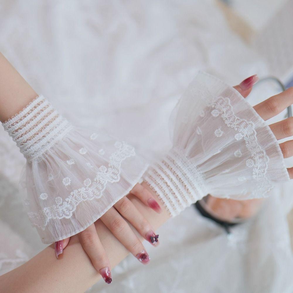 Abnehmbare falsche Manschette Mehrlagige Rüschen-Spitzenmanschette Neue Pullovermanschetten