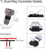 5pcs Low Voltage Wire Connectors T Tap Wire Connectors 2 Pins Wire Splice Connectors No Stripping 3 Way Wire  Fits 24-20 AWG