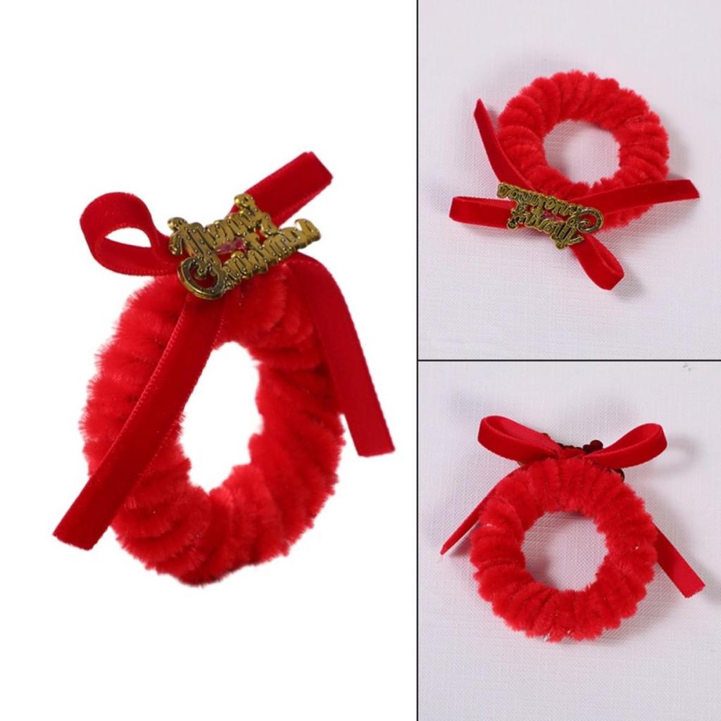 Christmas Napkin Rings for Holiday Table Decors Durability Polyester Dinner Party Accessories Easy Setups Long Last