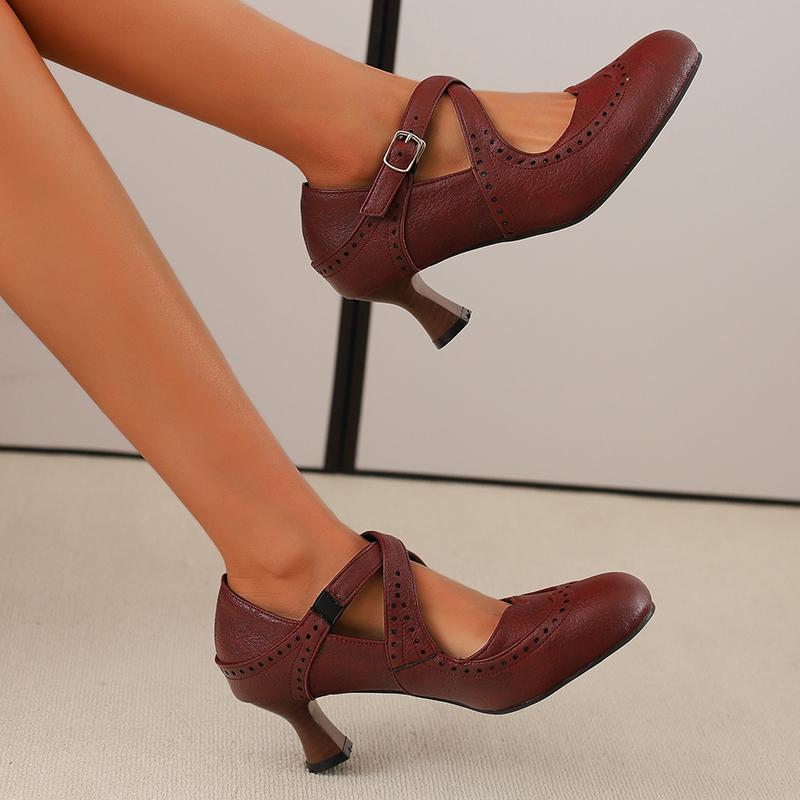 Women's High-heeled Single Shoes Spring and Summer New Large-size Casual Shallow-mouth Low-top Shoes