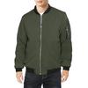Moderne Casual Waterafstotende Bomberjack voor Mannen - Slim-Fit Volledige Rits Geribbelde Kraag & Manchetten met Mouwzak Dagelijkse Buitenjas in Effen Kleuren