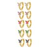 Wind Copper Slightly Inlaid Zircon Bow Flower Earrings Gold Women's Daily Versatile Earrings EBD-480
