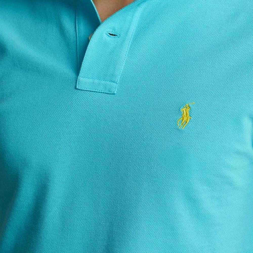 Polo Ralph Lauren SS22 Logo Solid Color Short Sleeve Polo Shirt Men Tops Blue MNPOKNI1N821717-400