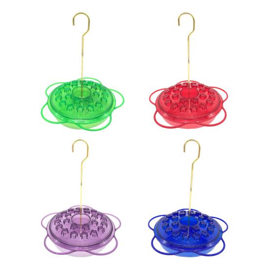 Hummingbird Feeder for Outdoor Hanging Plastic Wildbird Feeder with 24 Feeding Ports And Perch for Outside Patio Garden Lawn Decor