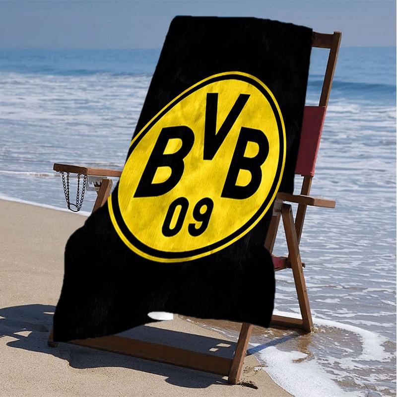 1pc B-BVB Beach Towel, Beach and Seaside Swimming Pool Equipment, Fashion Pattern, Rectangular, Travel Essentials