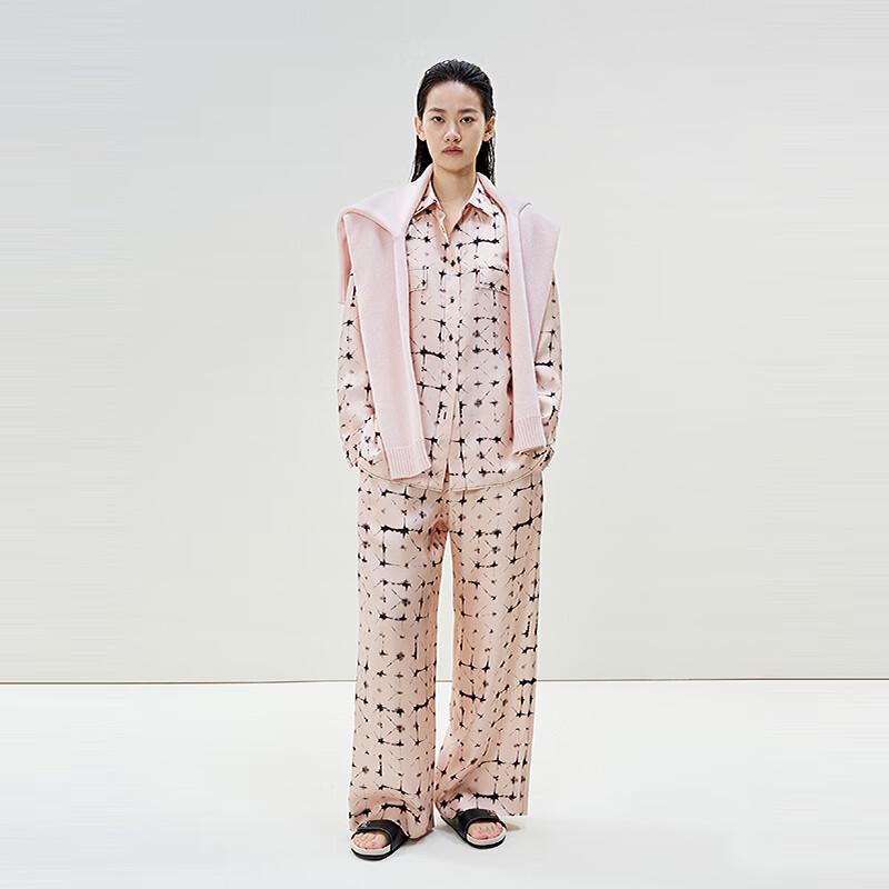 

LESS 2025 Весенние брюки прямого кроя из тутового шелка S