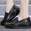 Tamanho Grande Moda Primavera e Outono Novo Item Solado Grosso Aumentador de Altura Salto Inclinado Sapatos Femininos Enfermeira Sapatos Femininos de Salto