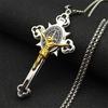 Saint Benedict Crucifix Cross Pendant Necklace for Men Women Stainless Steel CSPB INRI Jesus Crucifix Chains Jewelry NZZZ670S02