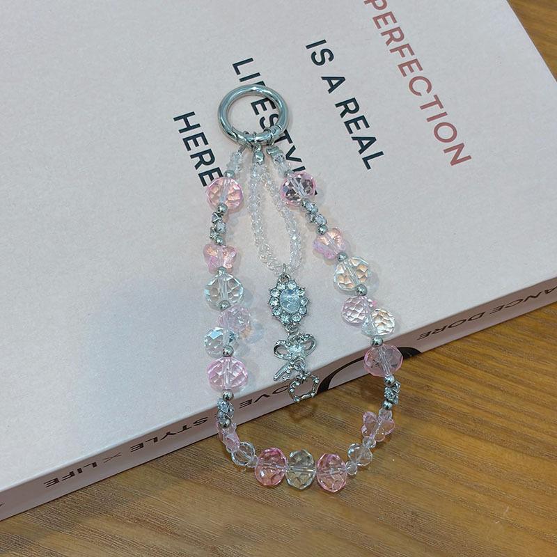 Acrylic Phone Lanyard High-Quality Handmade Bead Lanyard Phone Case Wrist Hanging Chain Unique Mobile Phone Strap For Secure