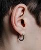 Scalettoblack Ram014 Black Armor Mini Hoops Earrings