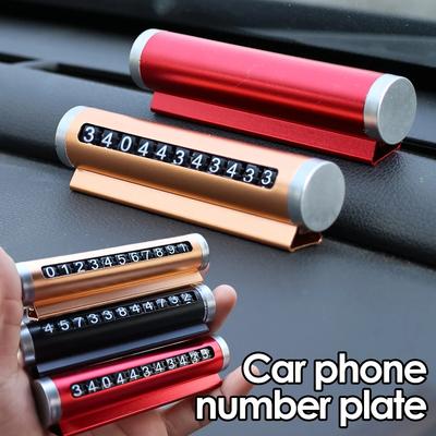 Araba Telefon Numarası Plakası Geçici Park Kartı Alüminyum Etiketler Döndürülür Park Etme Durdur Geçici Park Kartı Oto Aksesuarları