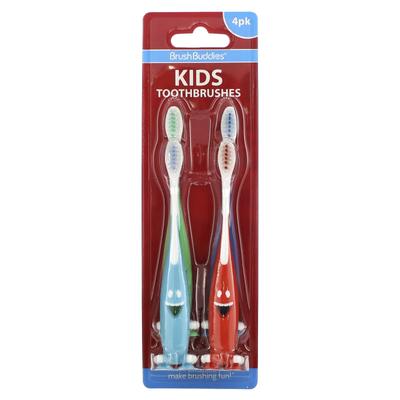 Smart Care, Children's Toothbrushes, 4 Pack