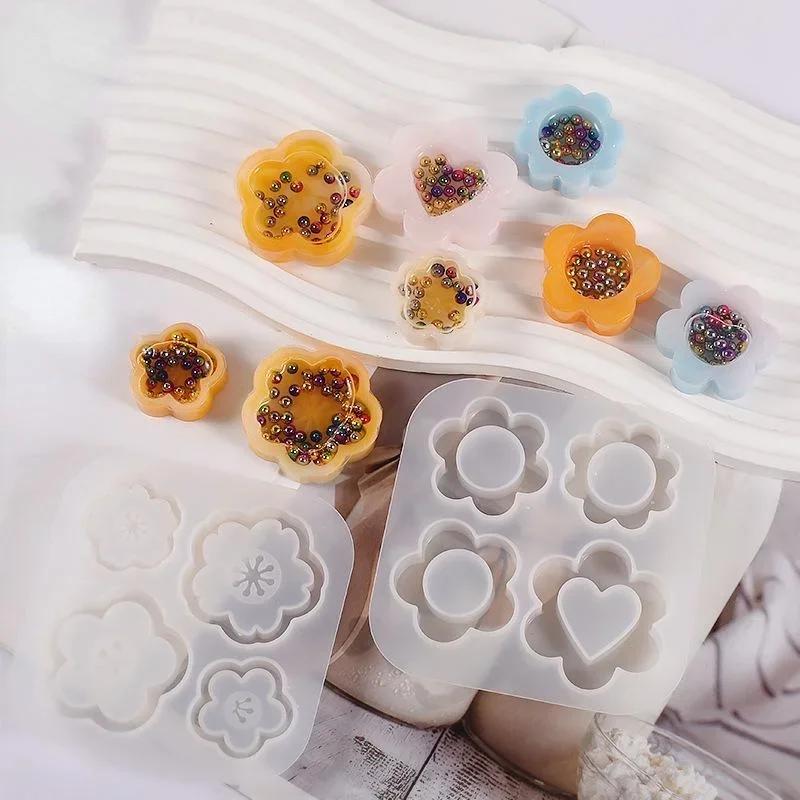 1 Pcs DIY Resin Silicone Mold Cherry Blossom Quicksand Epoxy Resin Molds Ornaments Candy Chocolate Drip Glue Mould Wholesale
