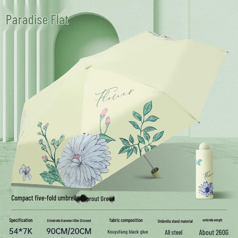 Paradise Umbrella Floral Delight Sun Protection Folding Umbrella