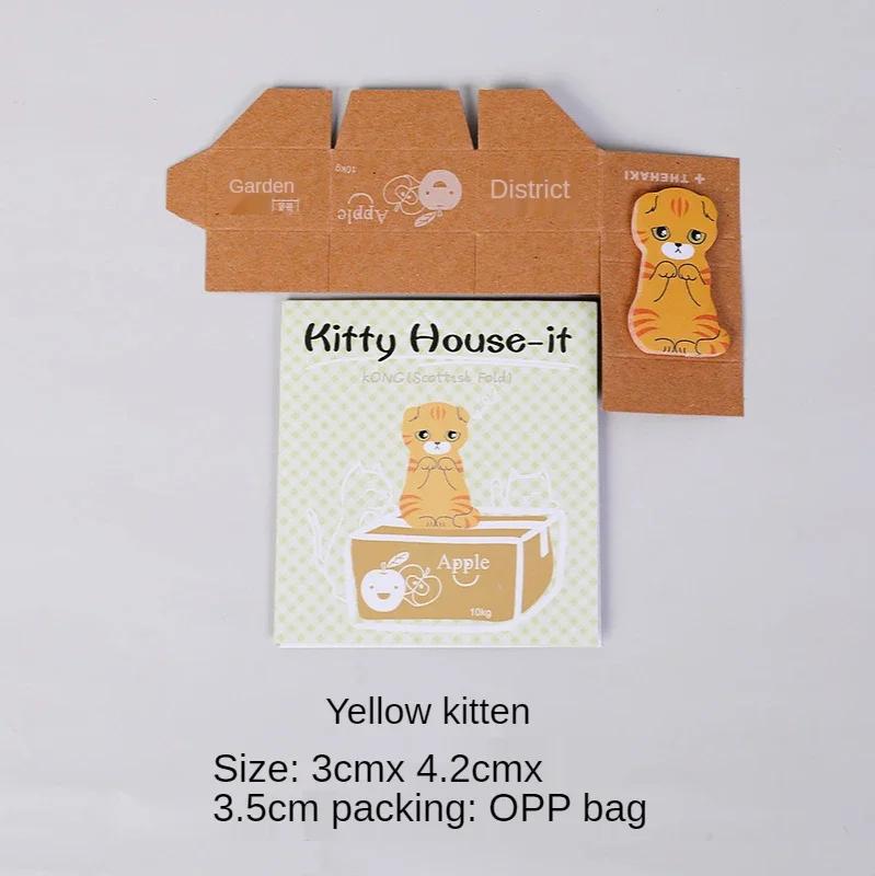 Cartoon Note Book Carton Cat Small Notes Stick N Times Sticky Memo Pads for School Student Cute Stationary Supplies