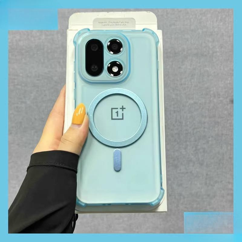Magnetic Shockproof Soft TPU Airbag Case For Oneplus 15 1+15 Wireless Charging Anti-Fall Silicone Back Cover For 1+ 15 Bumper