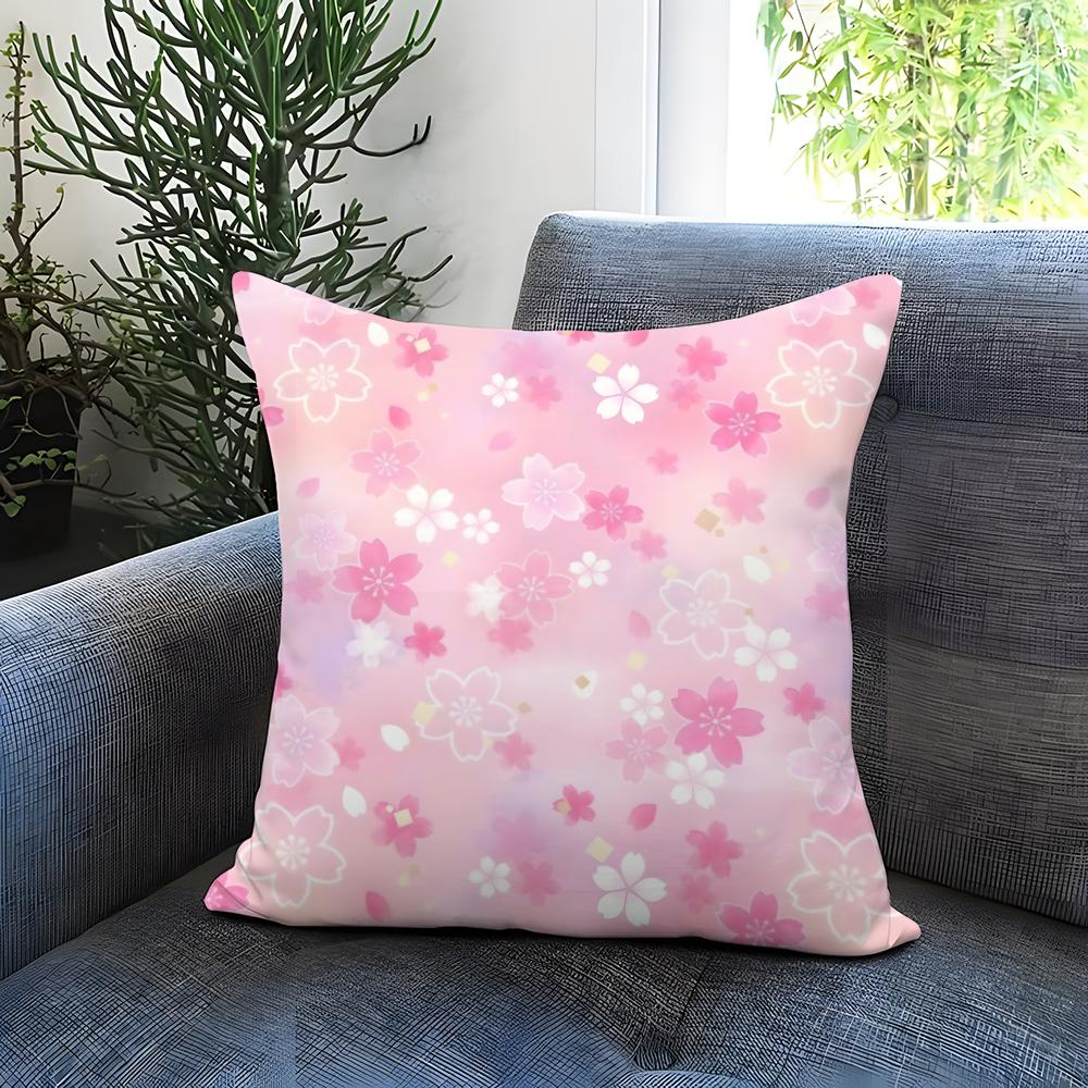 Light Pink Gentle Petals Cushion Cover Comfortable Reversible Pillow Cover Ideal for Car Sofa Bedroom Beyond