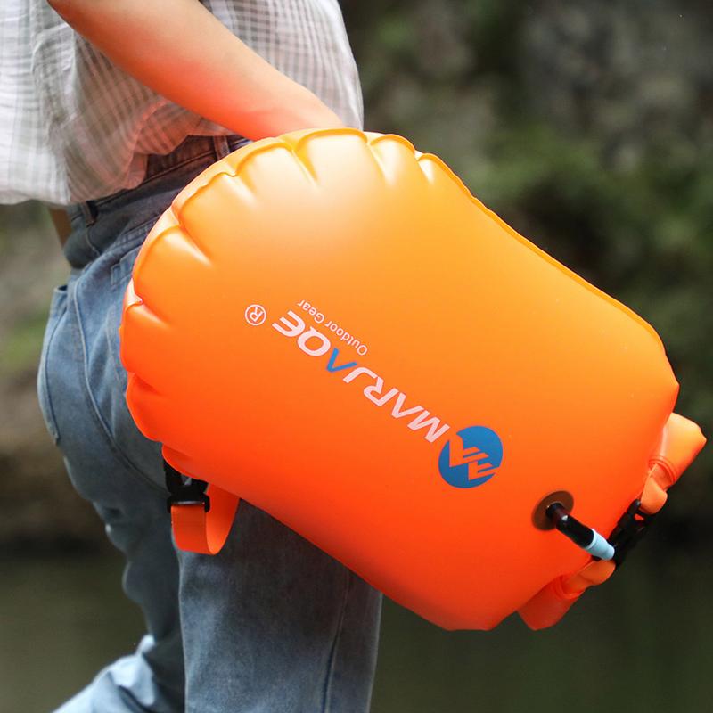 Swim Safety Float And Drybag Swim Buoy For Open Water Swimmers Triathletes Kayakers And Snorkelers Highly Visible Buoy Float