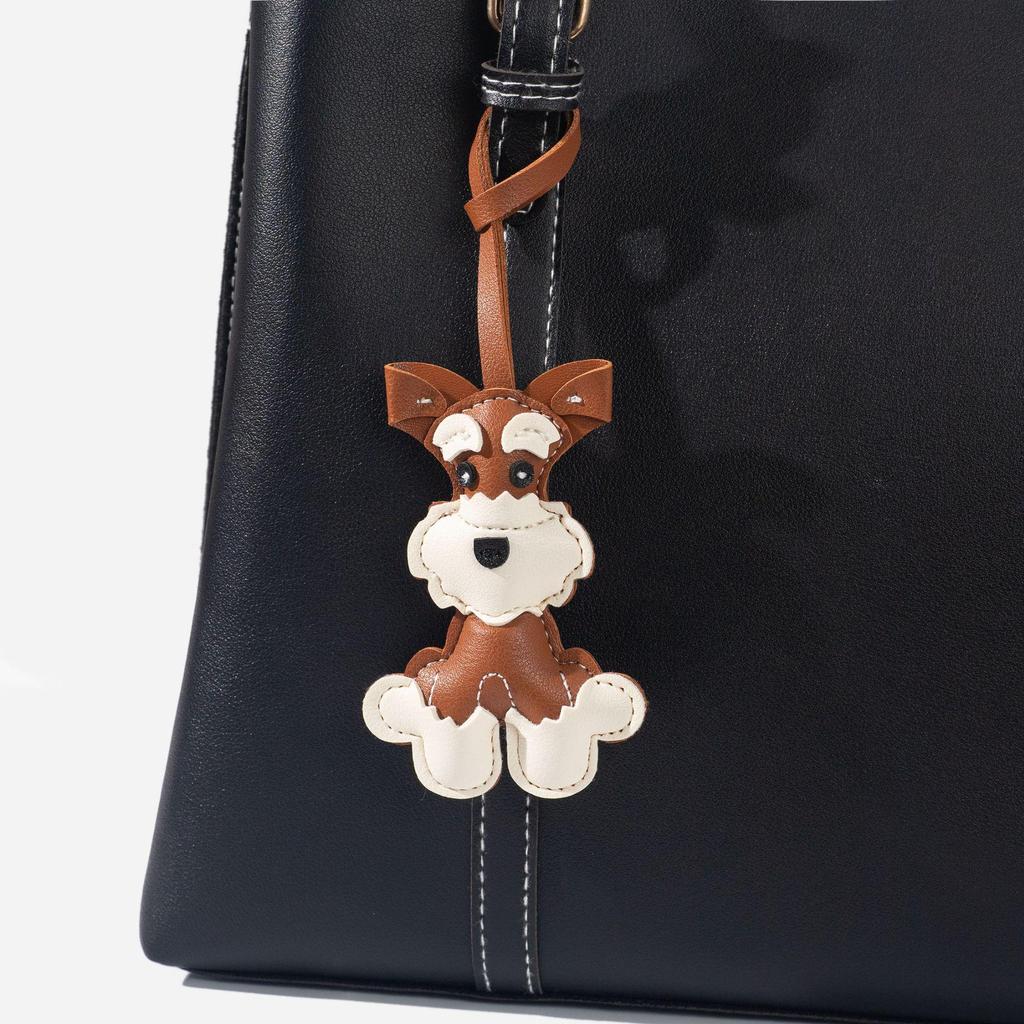Schnauzer Puppy Cartoon Keychain - Creative Dog Pendant and Bag Accessory
