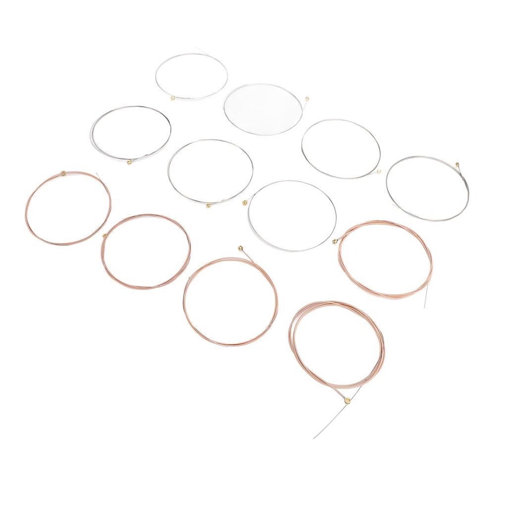 12 Pcs Acoustic Guitar Strings 12?52 Gauge Phosphor Bronze PU Coating Guitar Strings R12