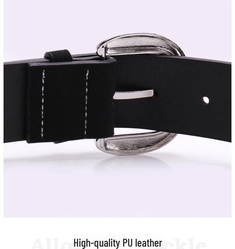 Chic American Retro Embroidered Women's Western Leather Belt - Fashionable, Versatile, and Perfect with Jeans.