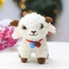 White Fluffy Sheep Stuffed Animal Soft Breathable Washable Fabric Adorable Big Eyes Great Gift for Kids Travel Companion