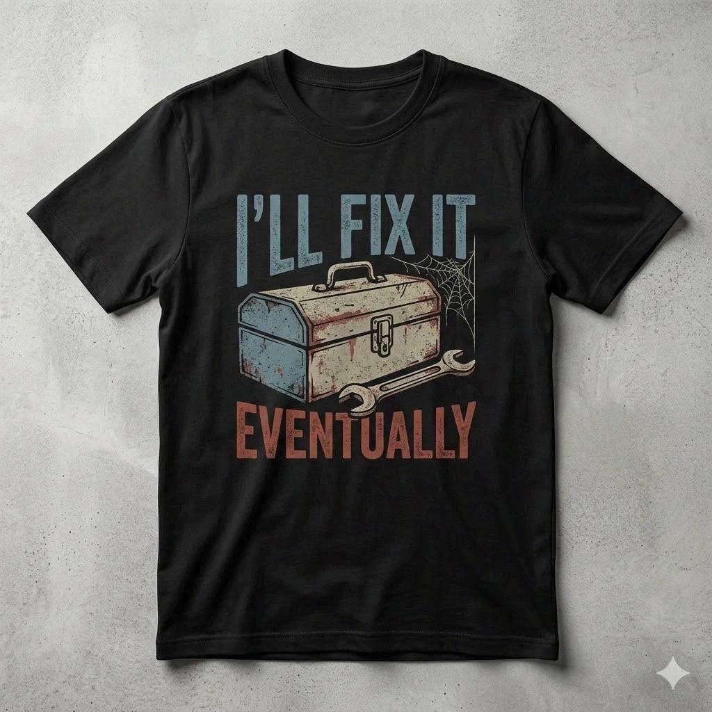 I ll Fix It Eventually Shirt Funny DIY Dad Father s Day Tee XXL