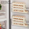 Egg Holder For Counter Auto Rolling Fridge Egg Organizer 4-layer Slide Drop Tray Shelf Space-saving Clear Visibility For RV