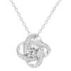 Fashion high-end hollow four-leaf clover with zircon necklace for women