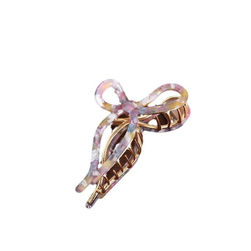 Acetate Bow Claw Hair Clip for Women: Available in 5 Colors, Ideal for Thick Hair