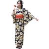 Adult Yukata Set Your Set with Heko Obi Beige Sunflowers On a Dark Navy (Choose Own) Two-Piece (Size L, 4. Background)
