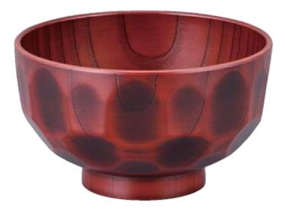 Fukui Craft 105mm tortoiseshell pattern soup 31090170 TA) diameter, wood-grain bowl, red-dyed