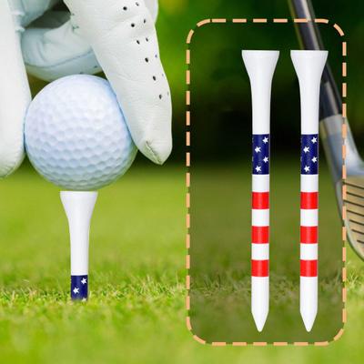 50Pcs Bamboo Golf Tees Reduce Friction & Resistance Professional Golf Driver Tees Unbreakable