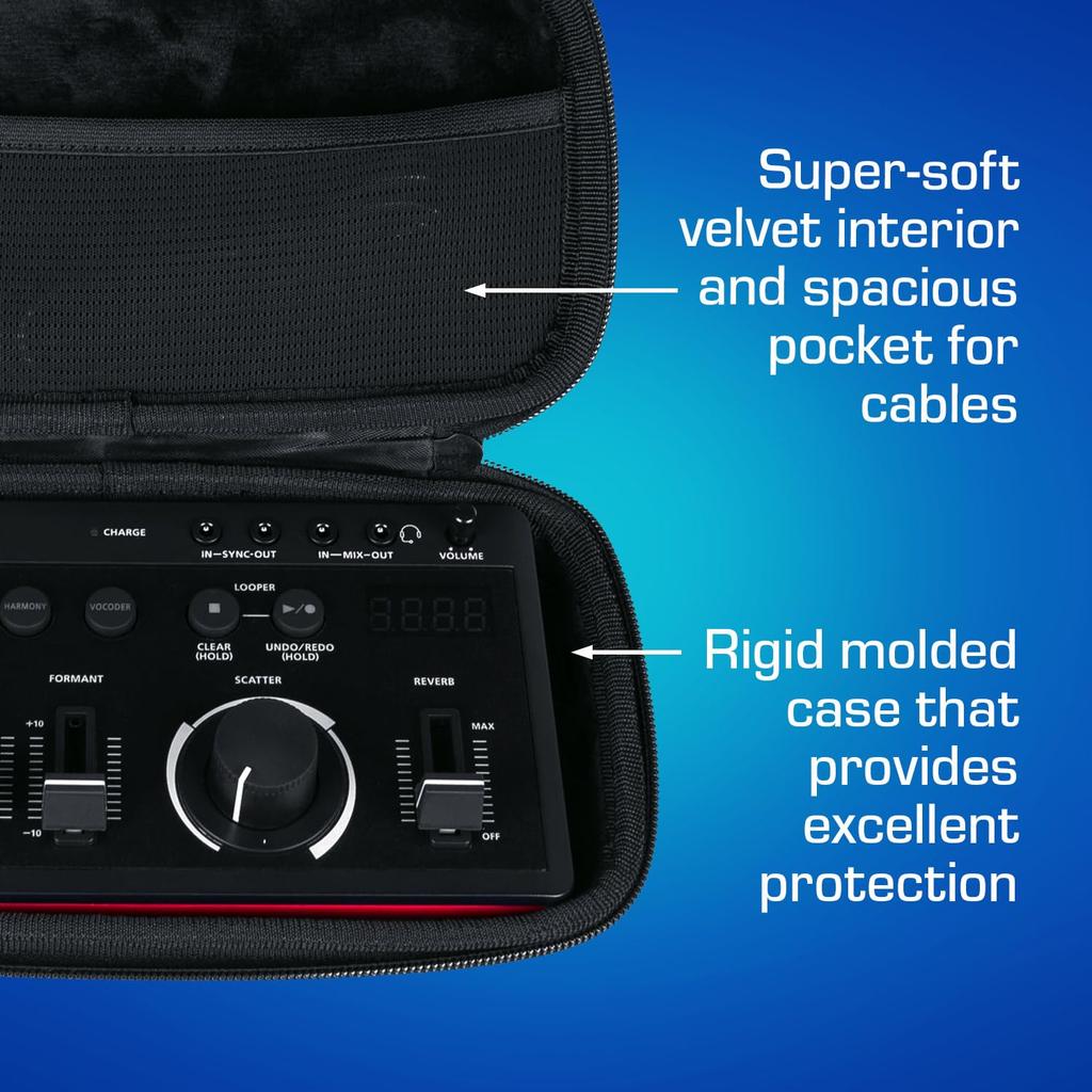 CASES ANALÓGICOS Case Roland AIRA para Ajuste Personalizado Estojo Compacto Glide para Viagem P-6 / T-8 / S-1 / J-6 / E-4,