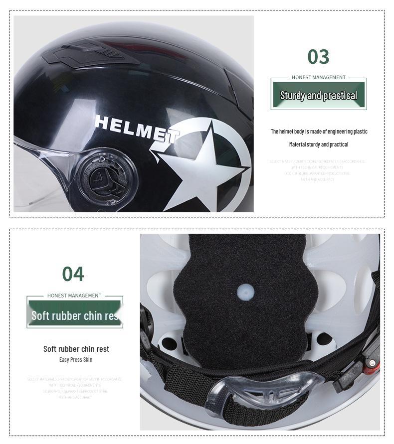 Unisex Ganzjahres-Elektrofahrzeughelm mit Sonnenschutz