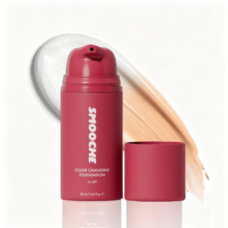Smooche LSF15 Farbwechselnde Foundation Passt sich dem Hautton an Langanhaltend Leicht Natürliches Mattes Finish Makelloses Make-up beige
