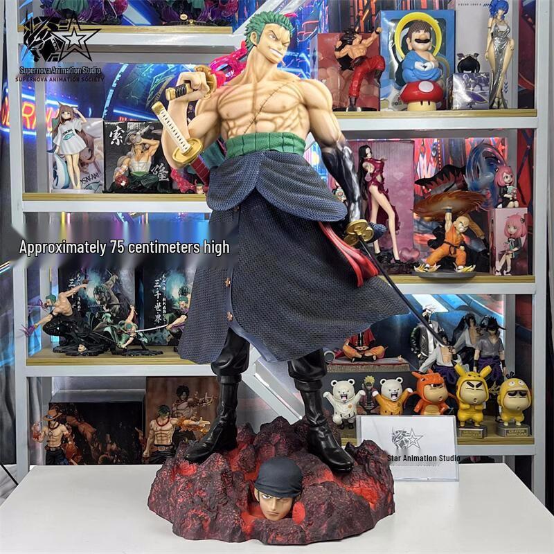 

One Piece Зоро Большая фигурка с мечом и сменными головами