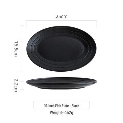 ZISIZ Japanese Style Oval Fish Plate