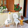 Artistic Garden Security Sign Porch Gooses Outfits Sign Decorations Suitable for Fences, Gardens, Lawns