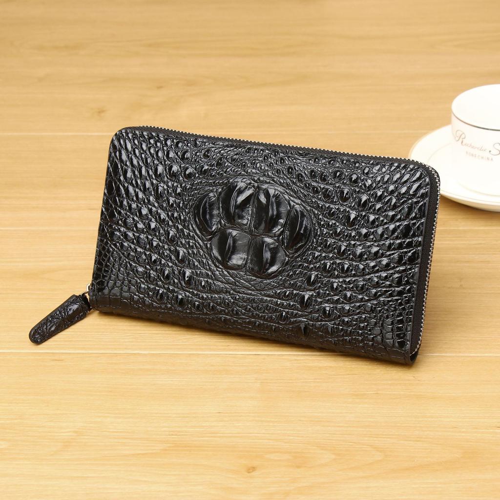 New Crocodile Patterned Men's Handbag, High-end Multi Slot Wallet, Large Capacity Handbag, Fashionable Wallet
