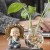 Pothos Hydroponic Glass Vase for Flowers - Transparent Decorative Pot for Home and Office
